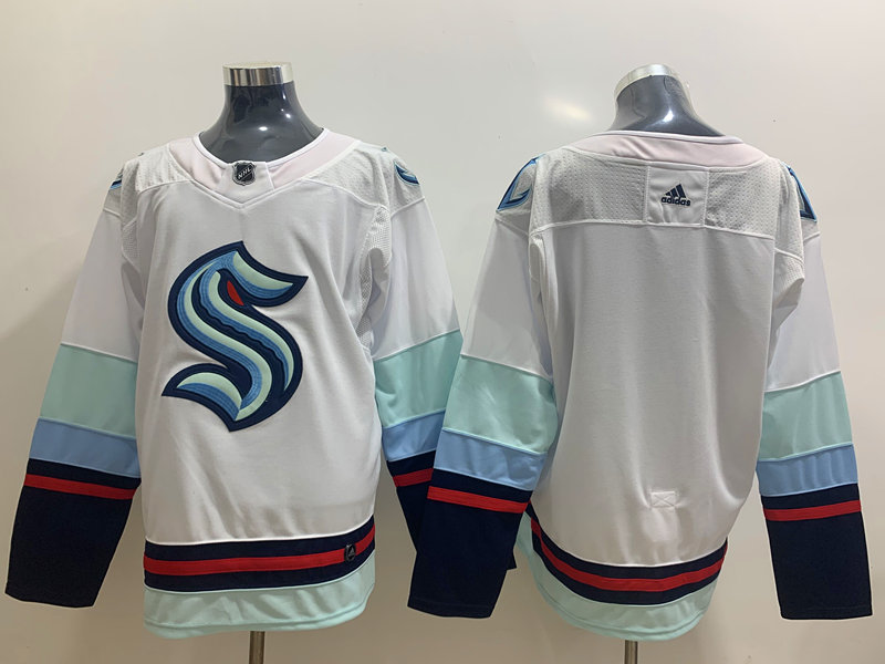 Men New Seattle Kraken White NHL blank jerseys